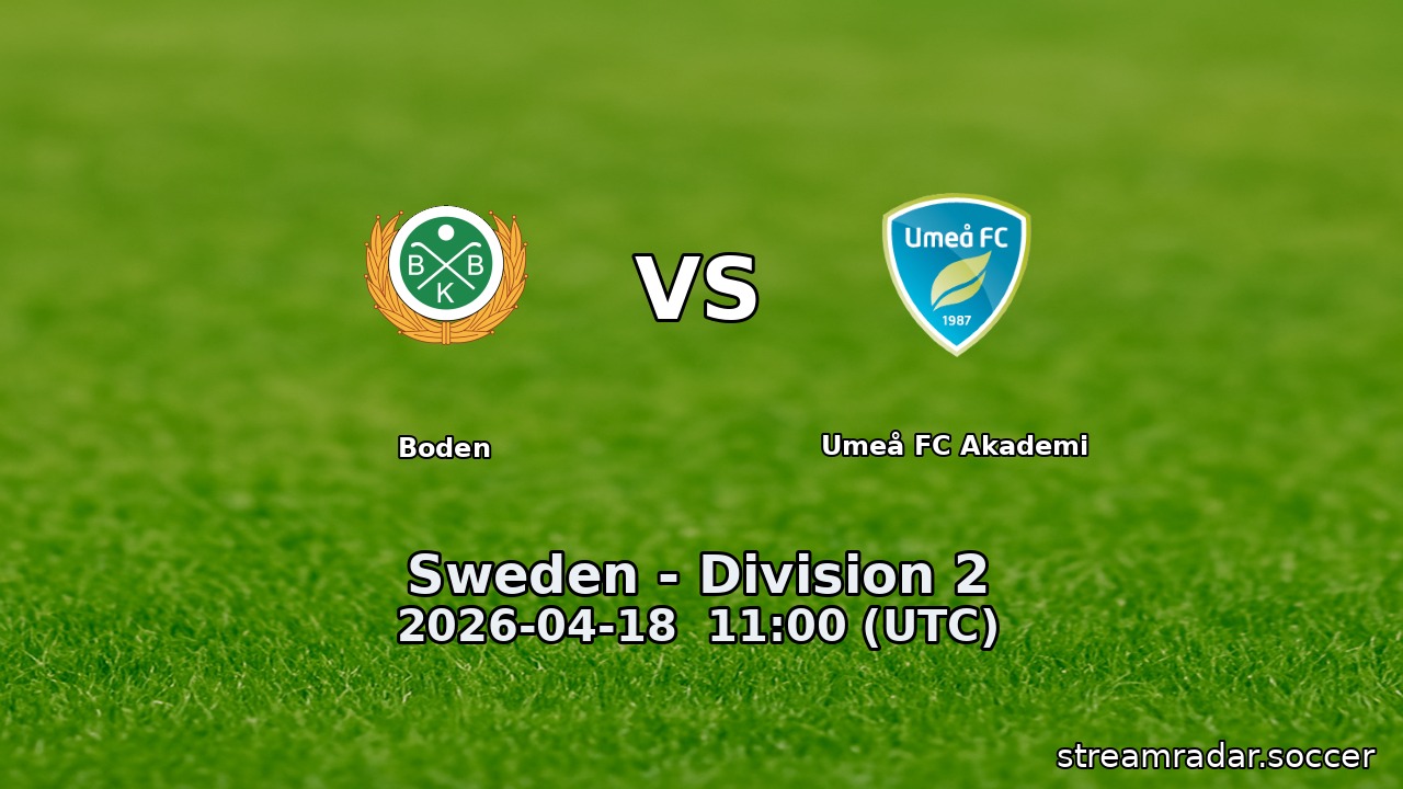 Boden vs Umeå FC Akademi