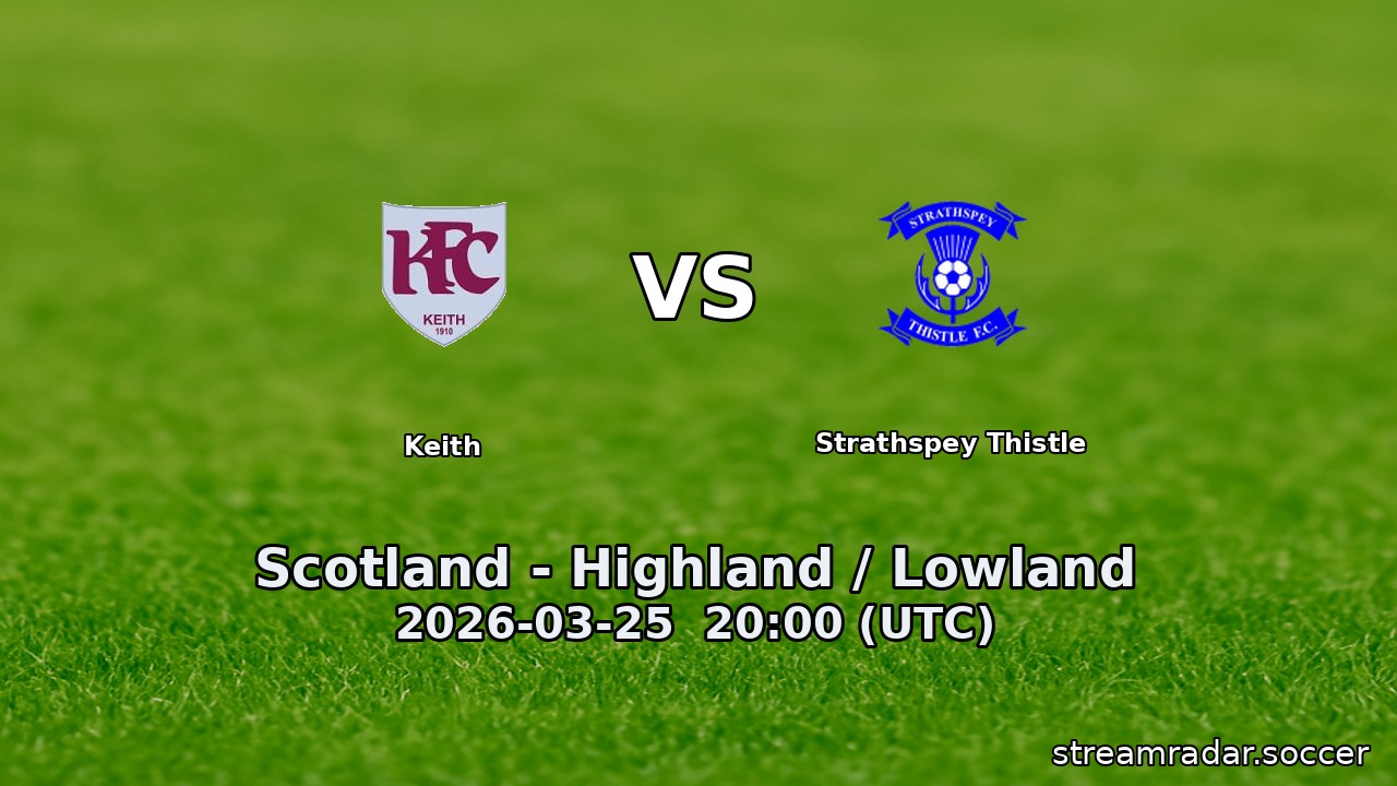 Keith vs Strathspey Thistle