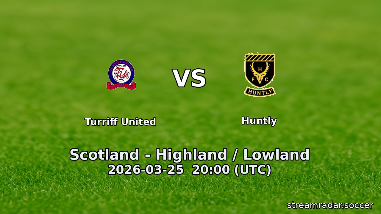 Turriff United vs Huntly