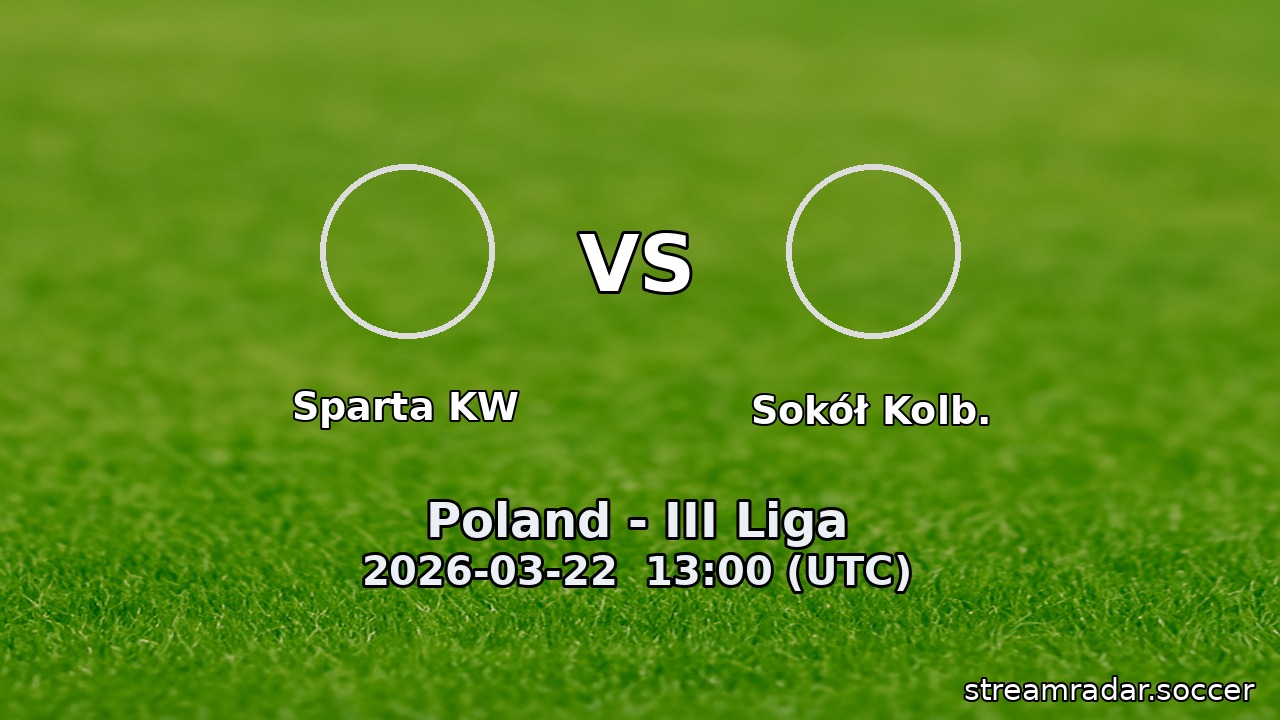 Sparta KW vs Sokół Kolb.