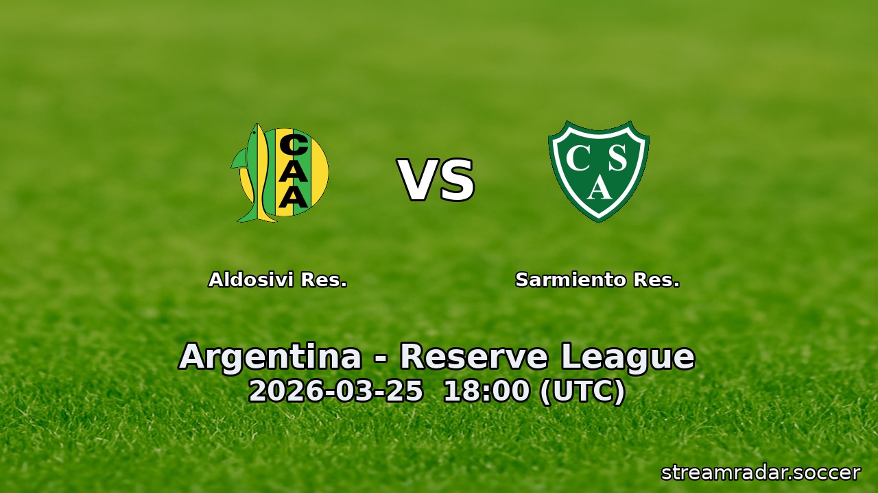 Aldosivi Res. vs Sarmiento Res.