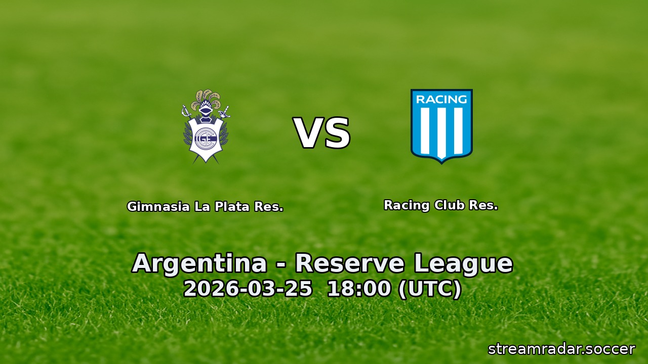 Gimnasia La Plata Res. vs Racing Club Res.