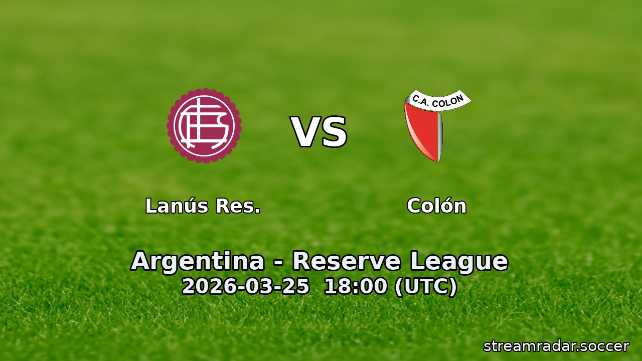 Lanús Res. vs Colón