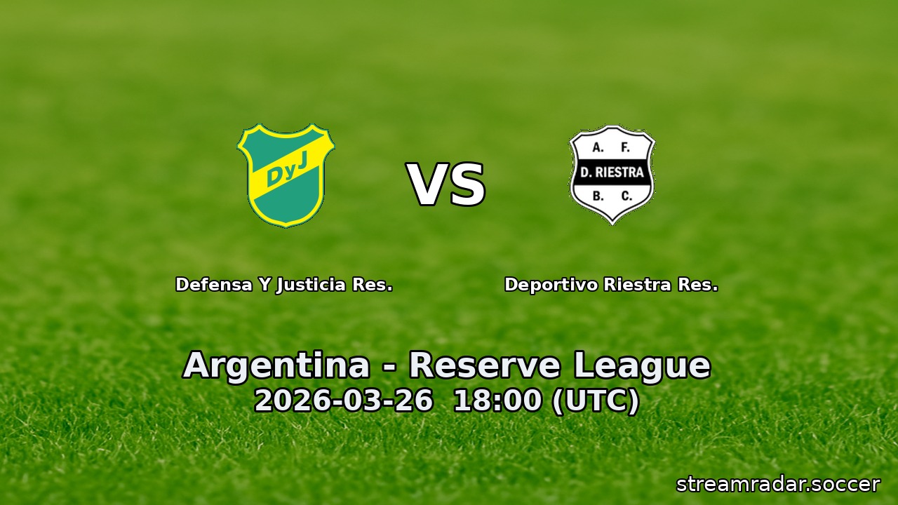 Defensa Y Justicia Res. vs Deportivo Riestra Res.