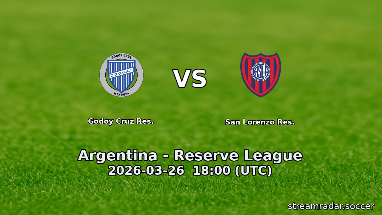 Godoy Cruz Res. vs San Lorenzo Res.