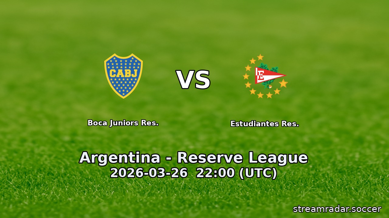 Boca Juniors Res. vs Estudiantes Res.