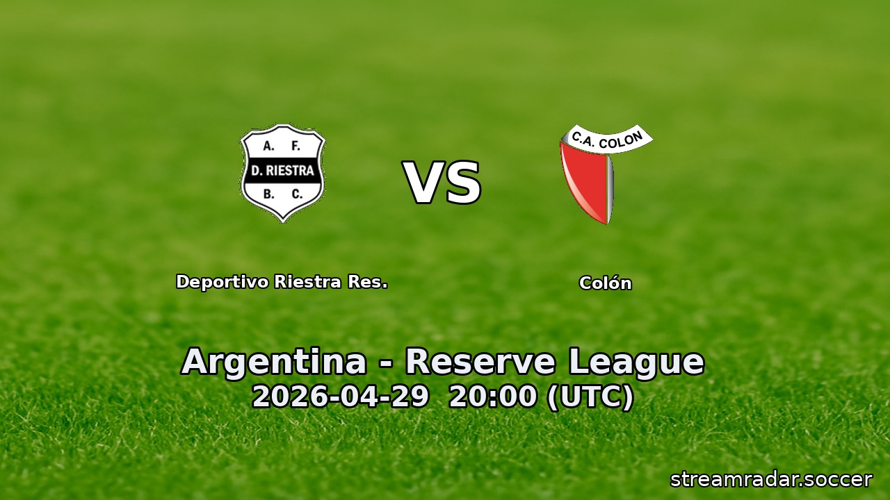 Deportivo Riestra Res. vs Colón
