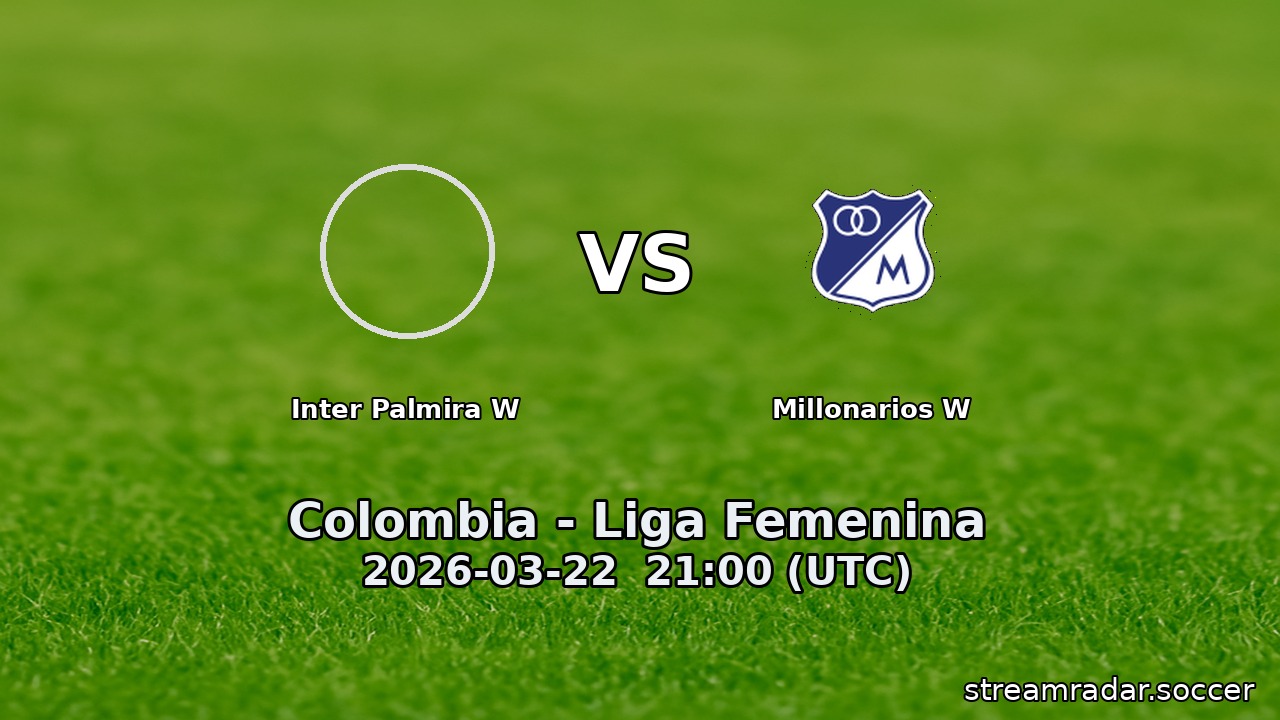 Inter Palmira W vs Millonarios W