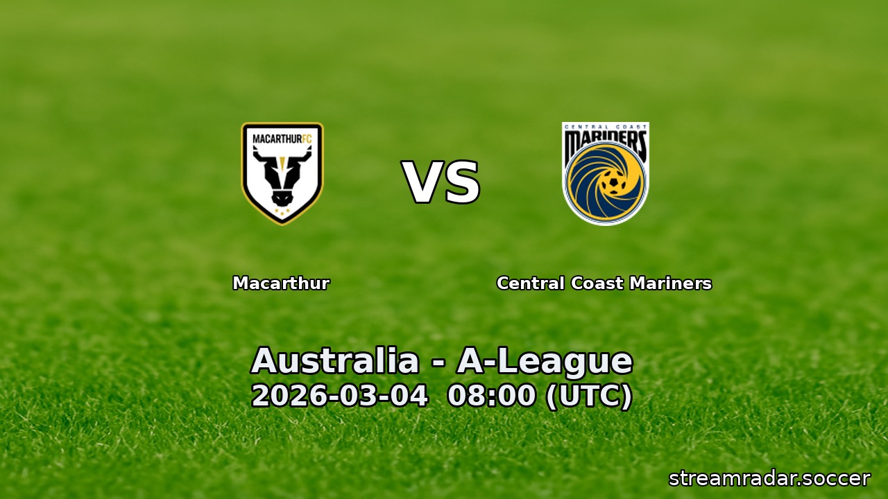 Macarthur vs Central Coast Mariners