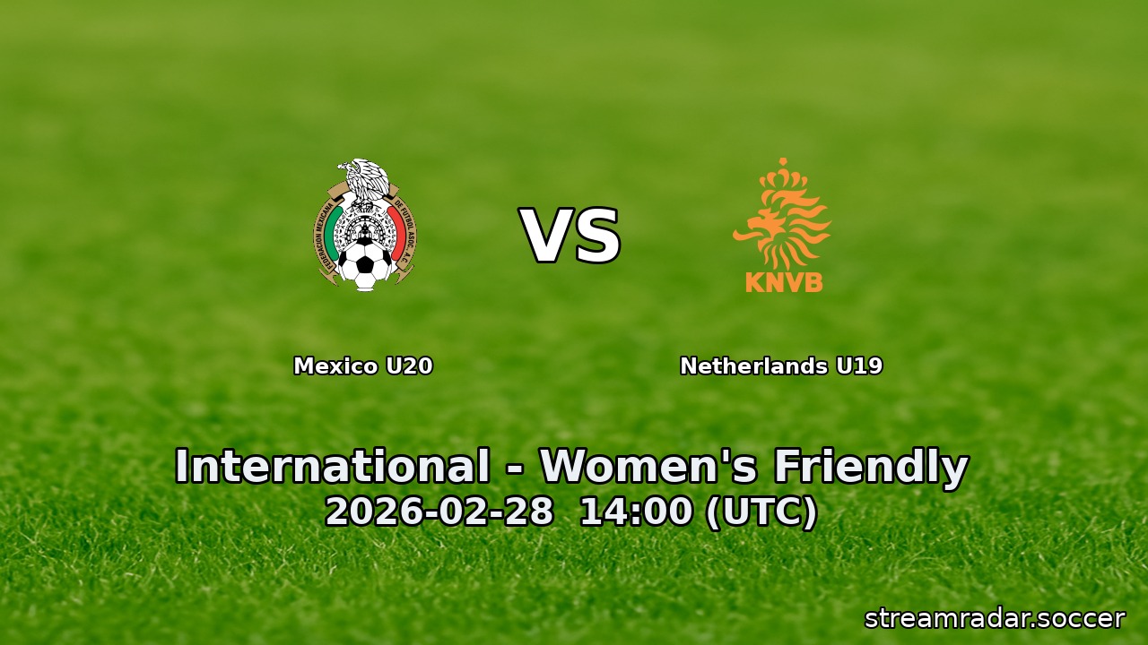 Mexico U20 vs Netherlands U19