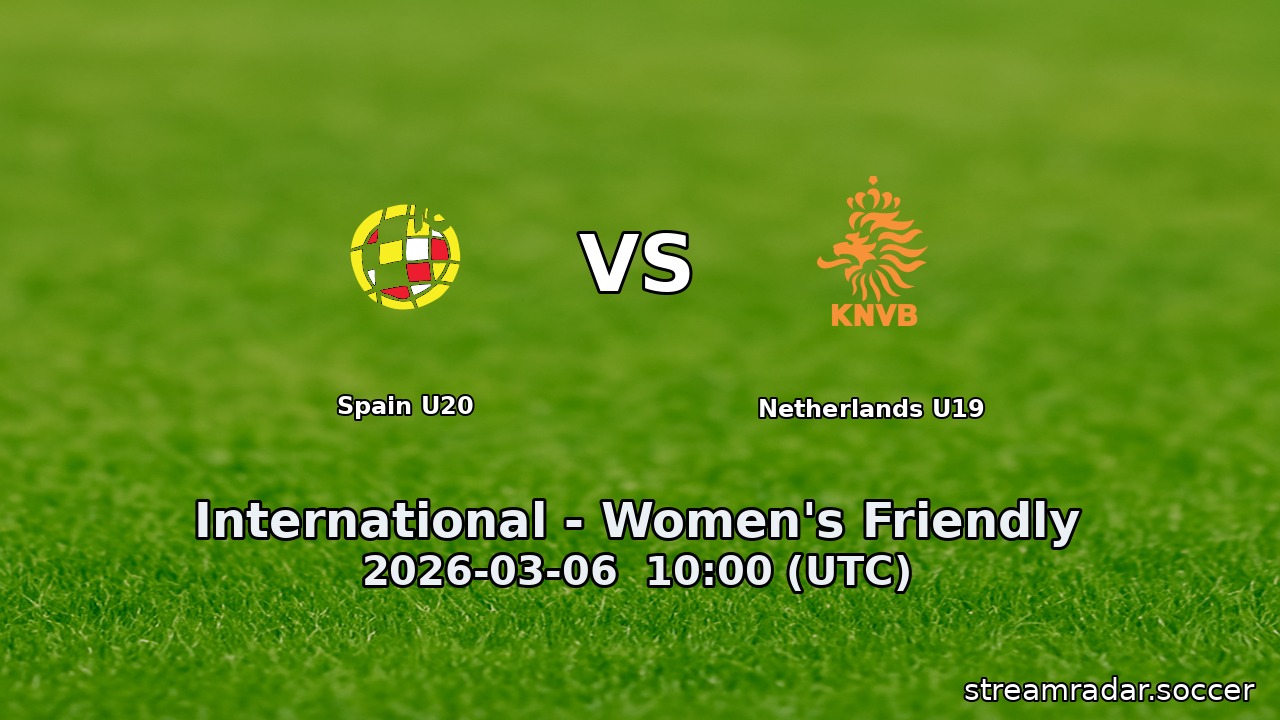 Spain U20 vs Netherlands U19