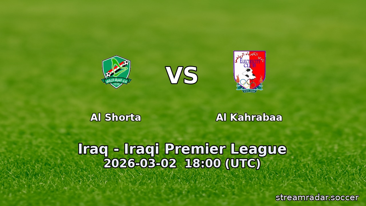 Al Shorta vs Al Kahrabaa