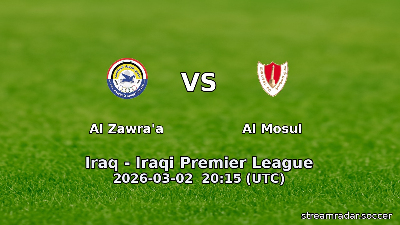 Al Zawra'a vs Al Mosul