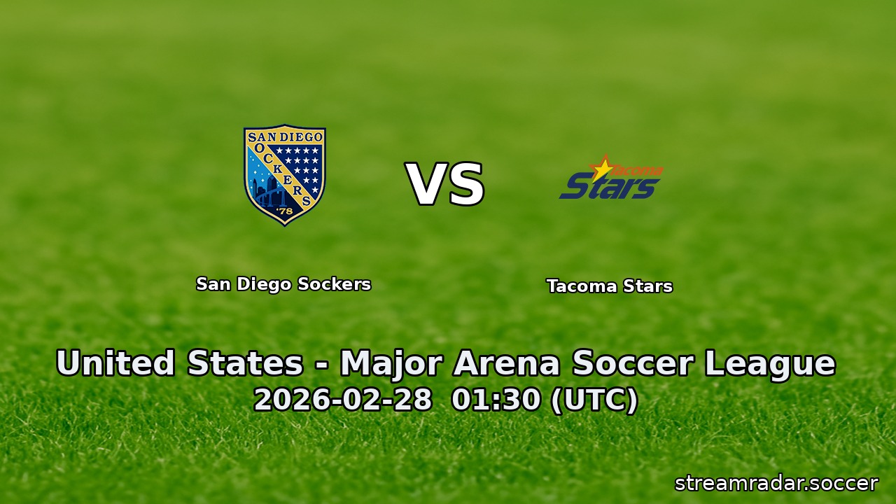 San Diego Sockers vs Tacoma Stars