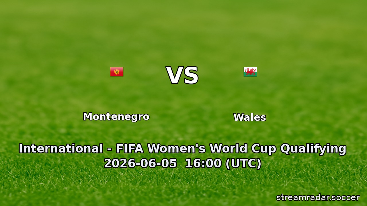 Montenegro vs Wales