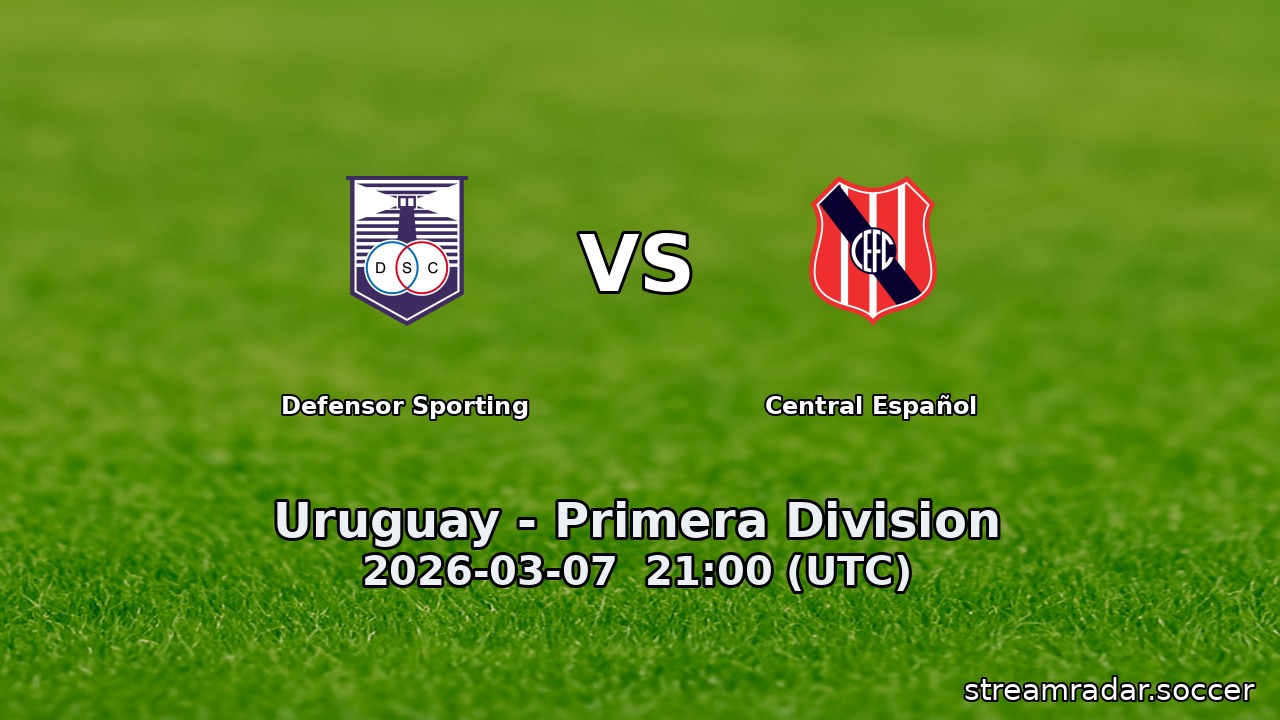 Defensor Sporting vs Central Español