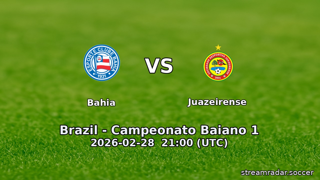 Bahia vs Juazeirense