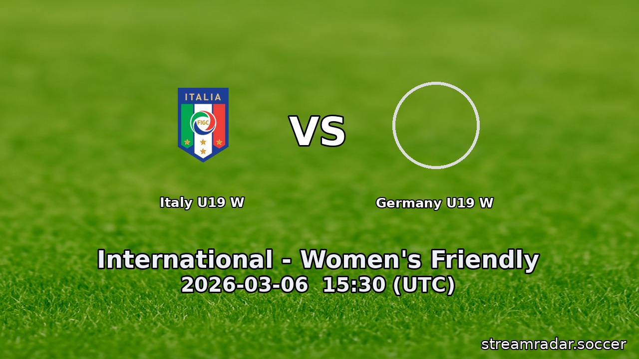 Italy U19 W vs Germany U19 W