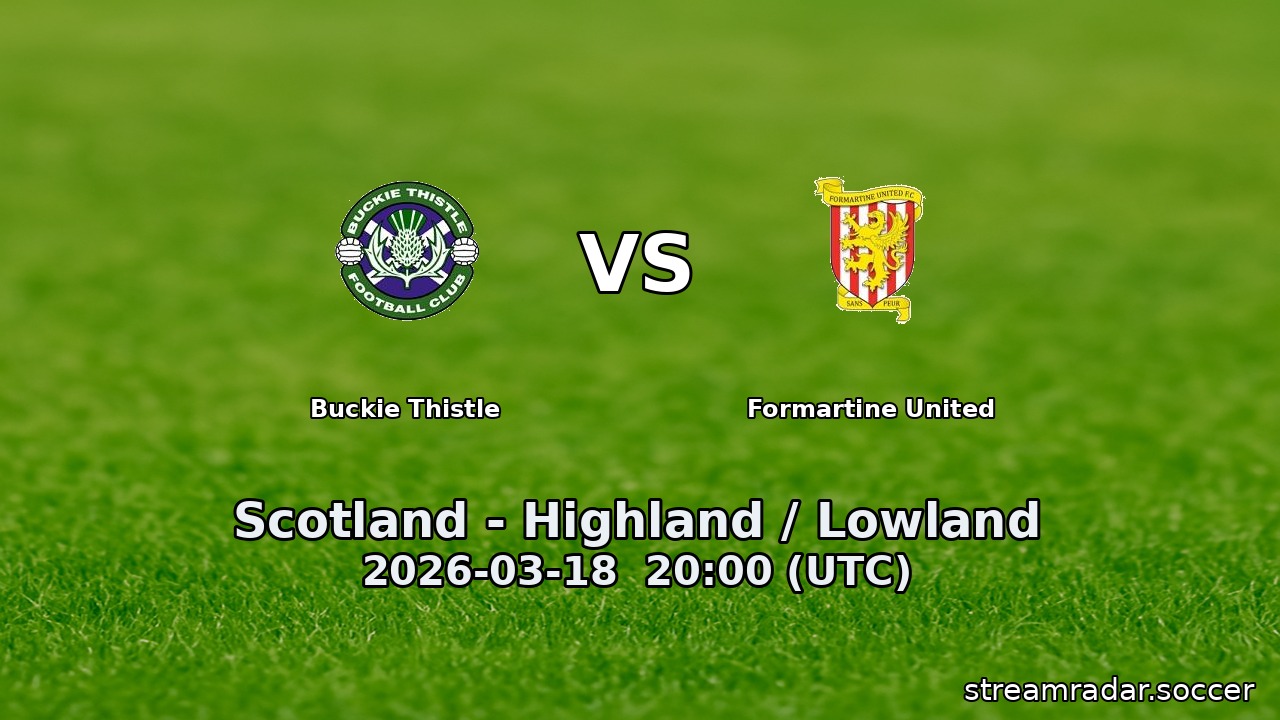 Buckie Thistle vs Formartine United