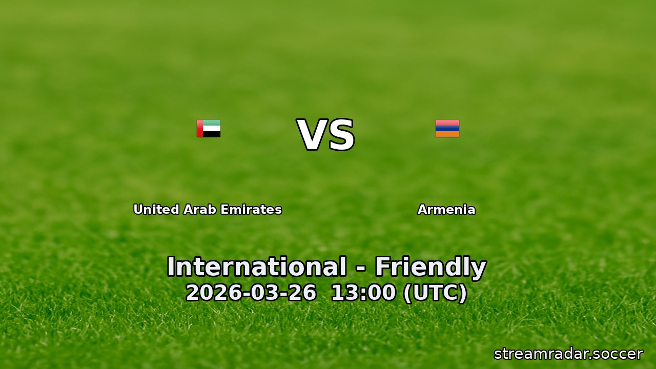 United Arab Emirates vs Armenia