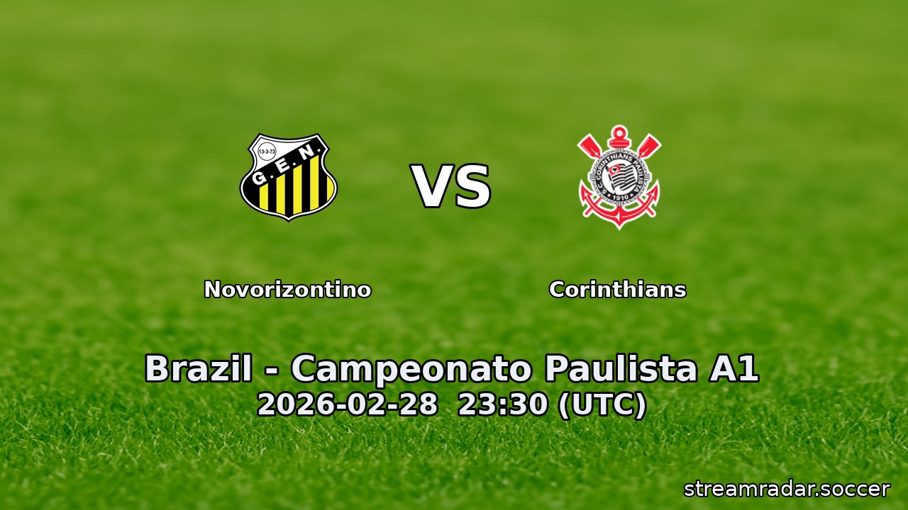 Novorizontino vs Corinthians