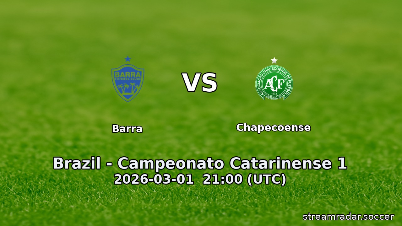 Barra vs Chapecoense