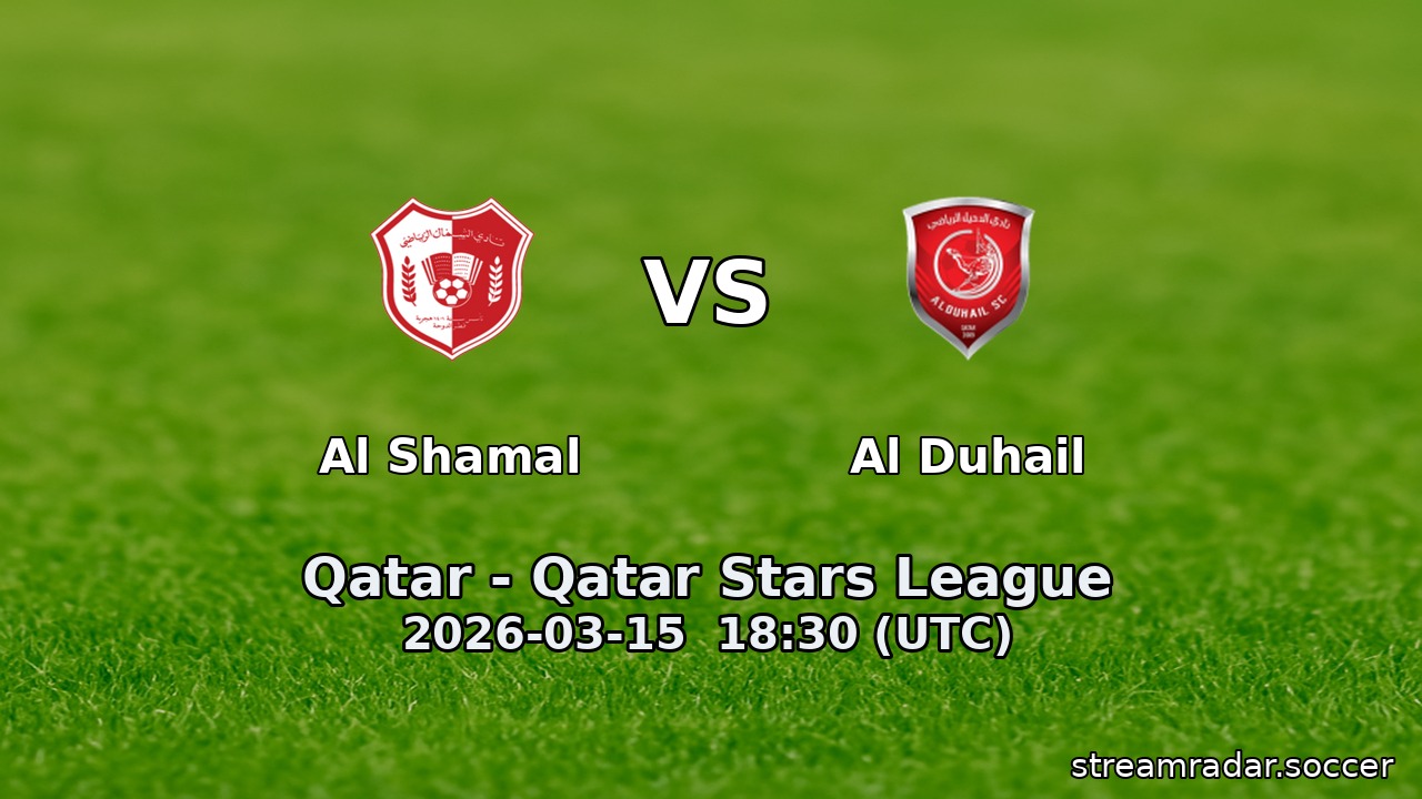 Al Shamal vs Al Duhail