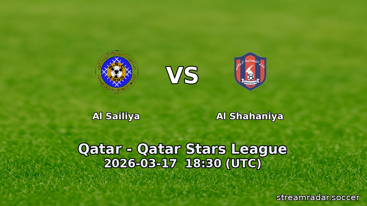 Al Sailiya vs Al Shahaniya