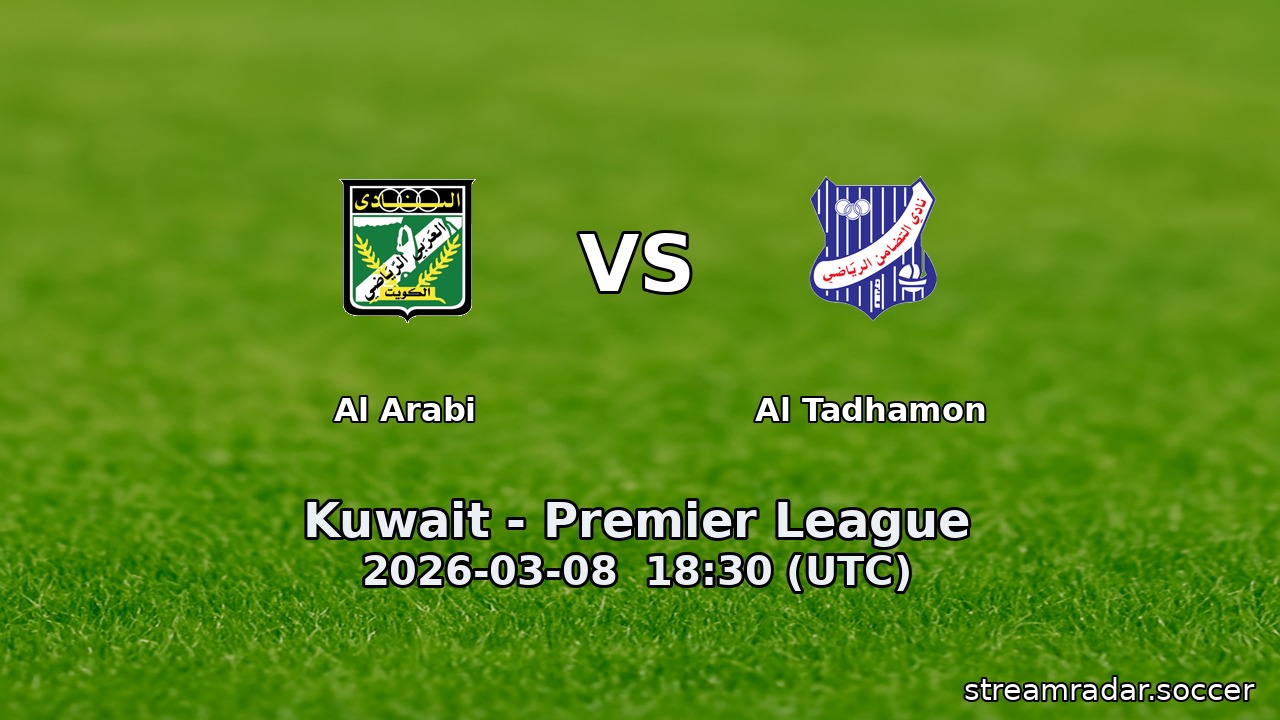 Al Arabi vs Al Tadhamon