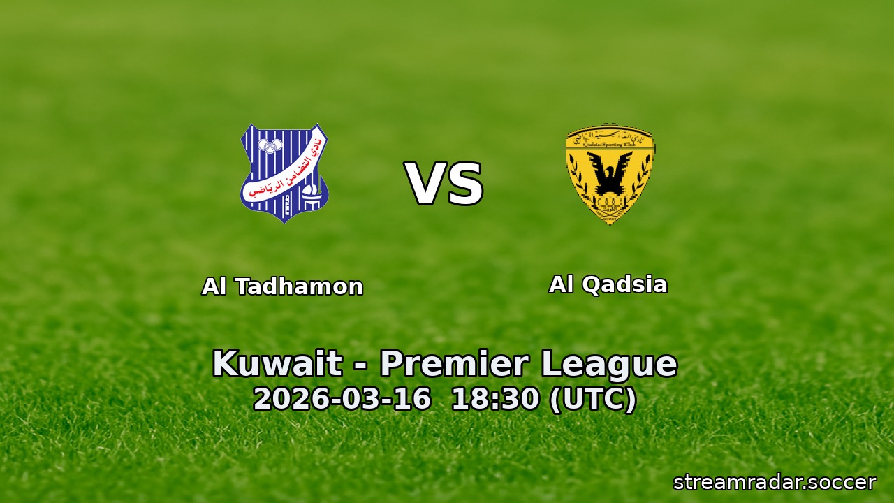 Al Tadhamon vs Al Qadsia