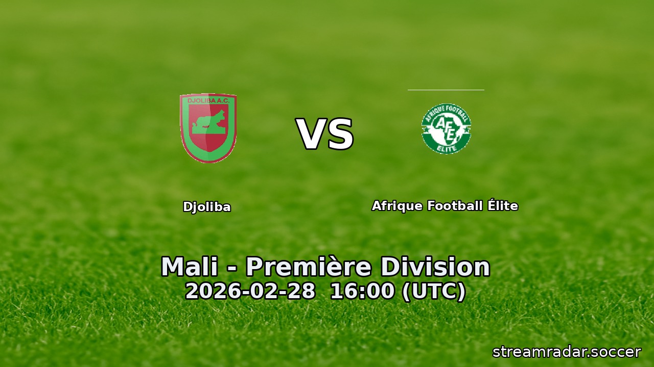 Djoliba vs Afrique Football Élite