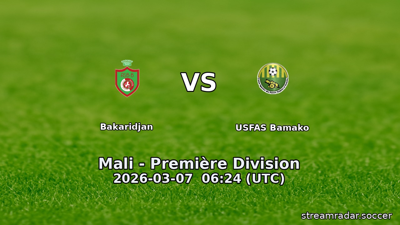 Bakaridjan vs USFAS Bamako