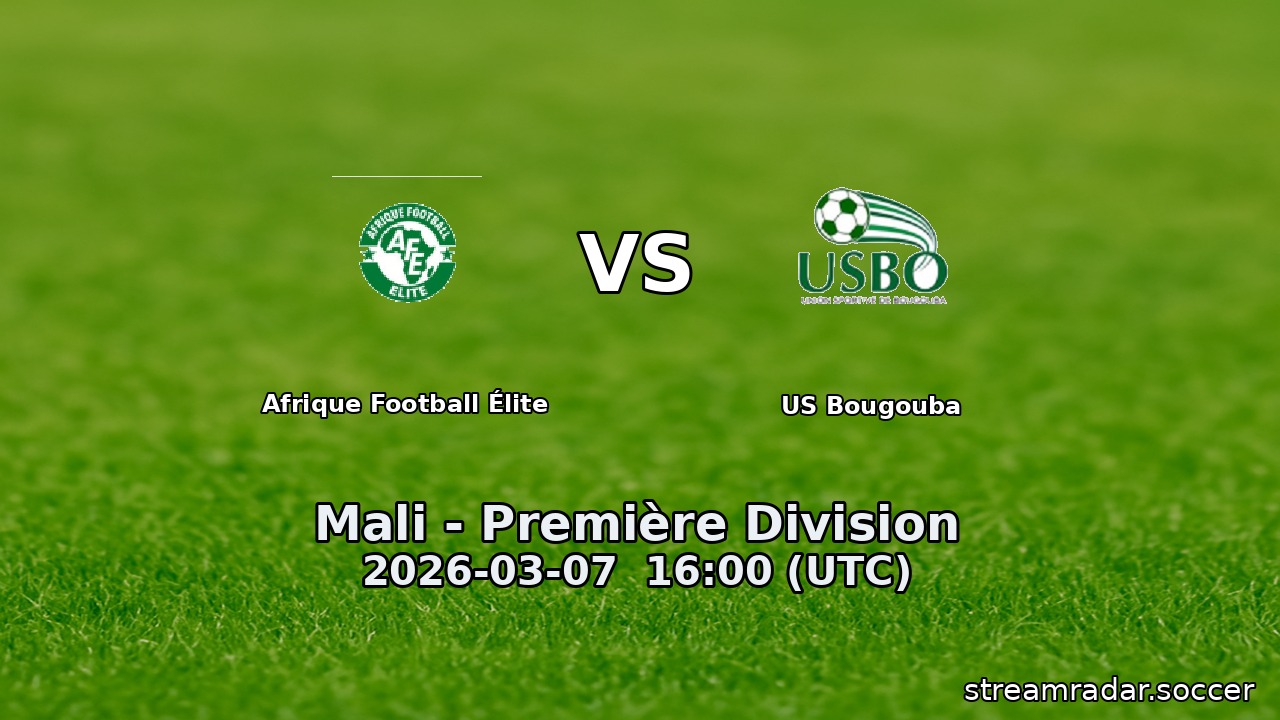 Afrique Football Élite vs US Bougouba