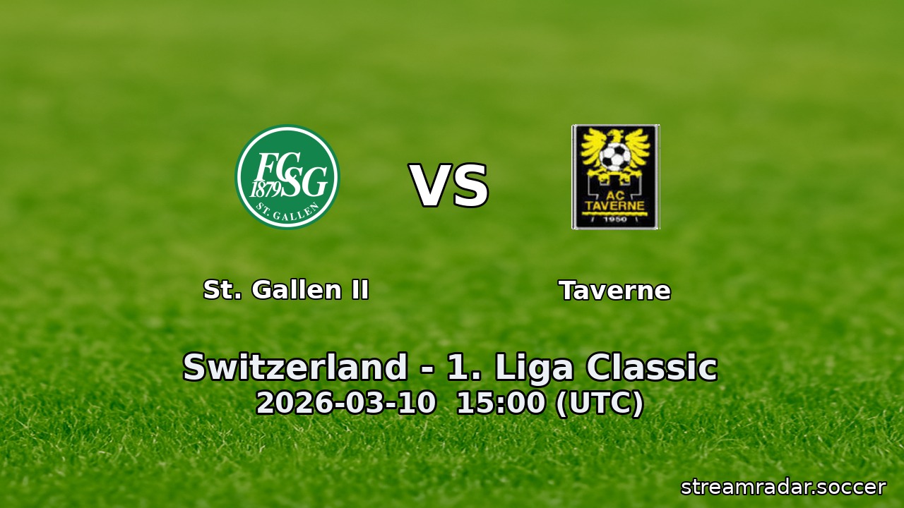St. Gallen II vs Taverne