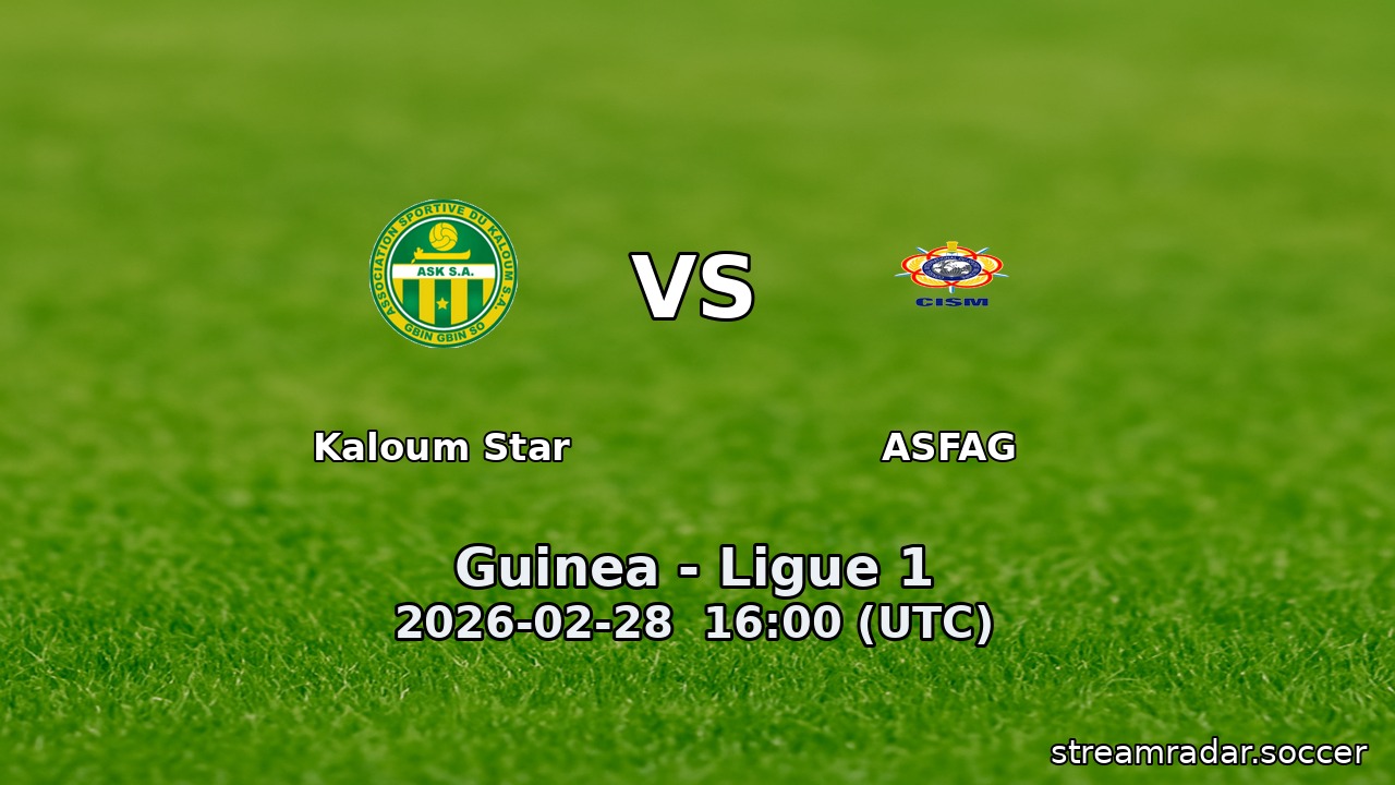 Kaloum Star vs ASFAG