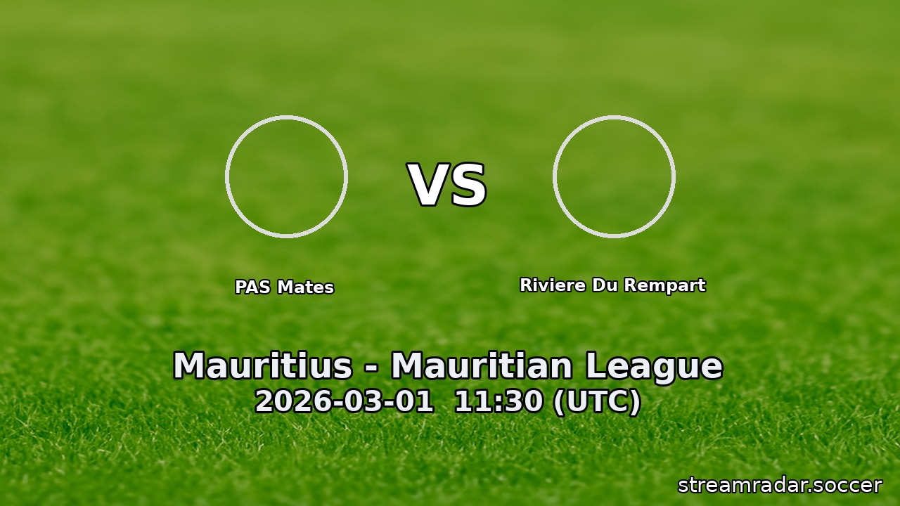 PAS Mates vs Riviere Du Rempart