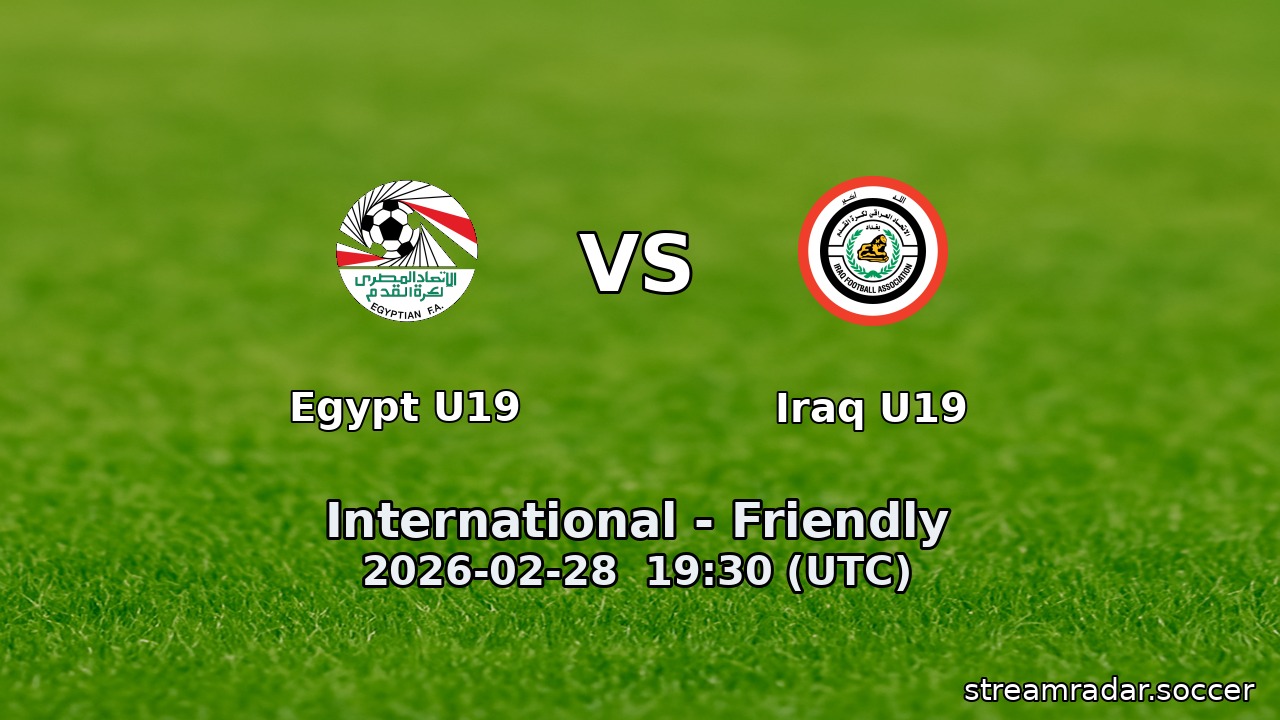 Egypt U19 vs Iraq U19
