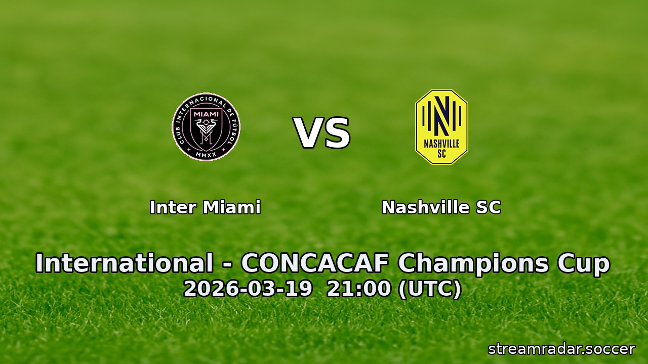 Inter Miami vs Nashville SC