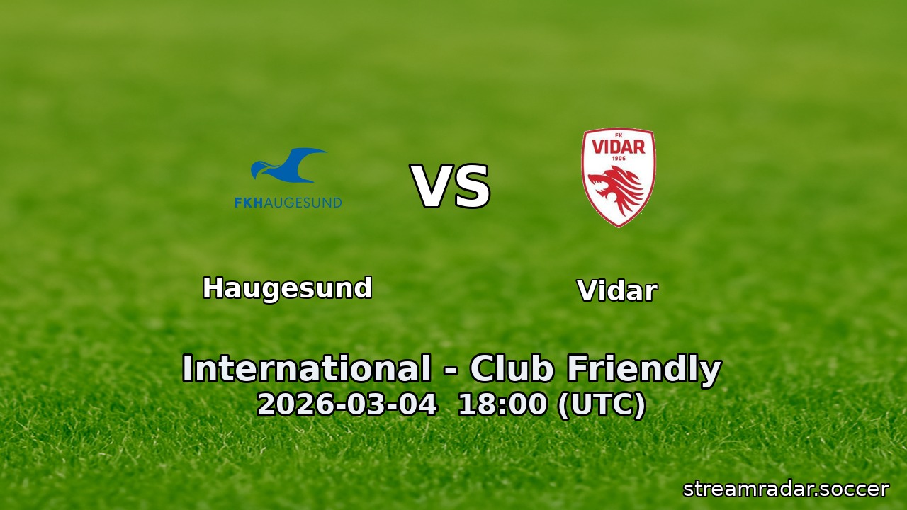 Haugesund vs Vidar