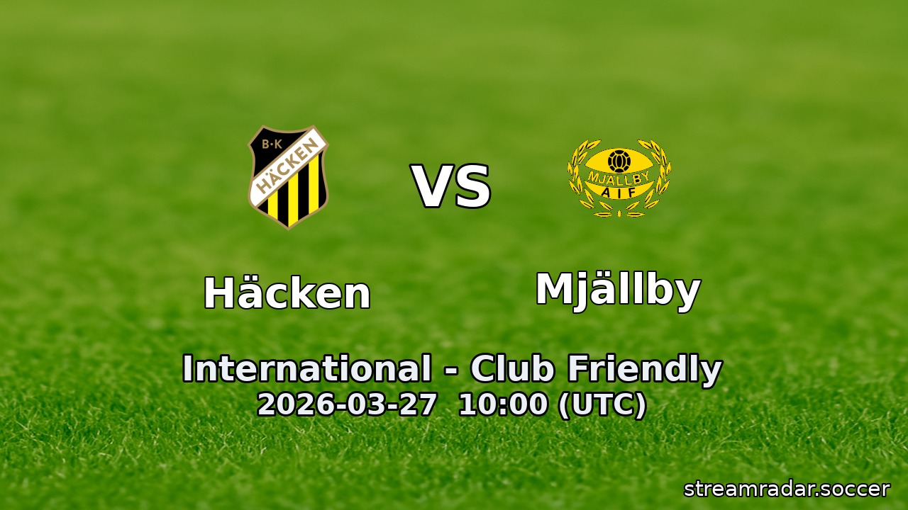 Häcken vs Mjällby