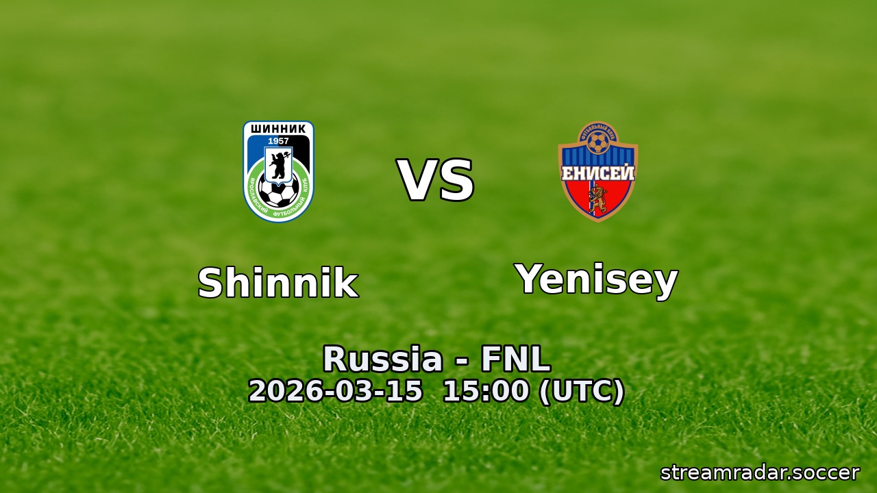 Shinnik vs Yenisey