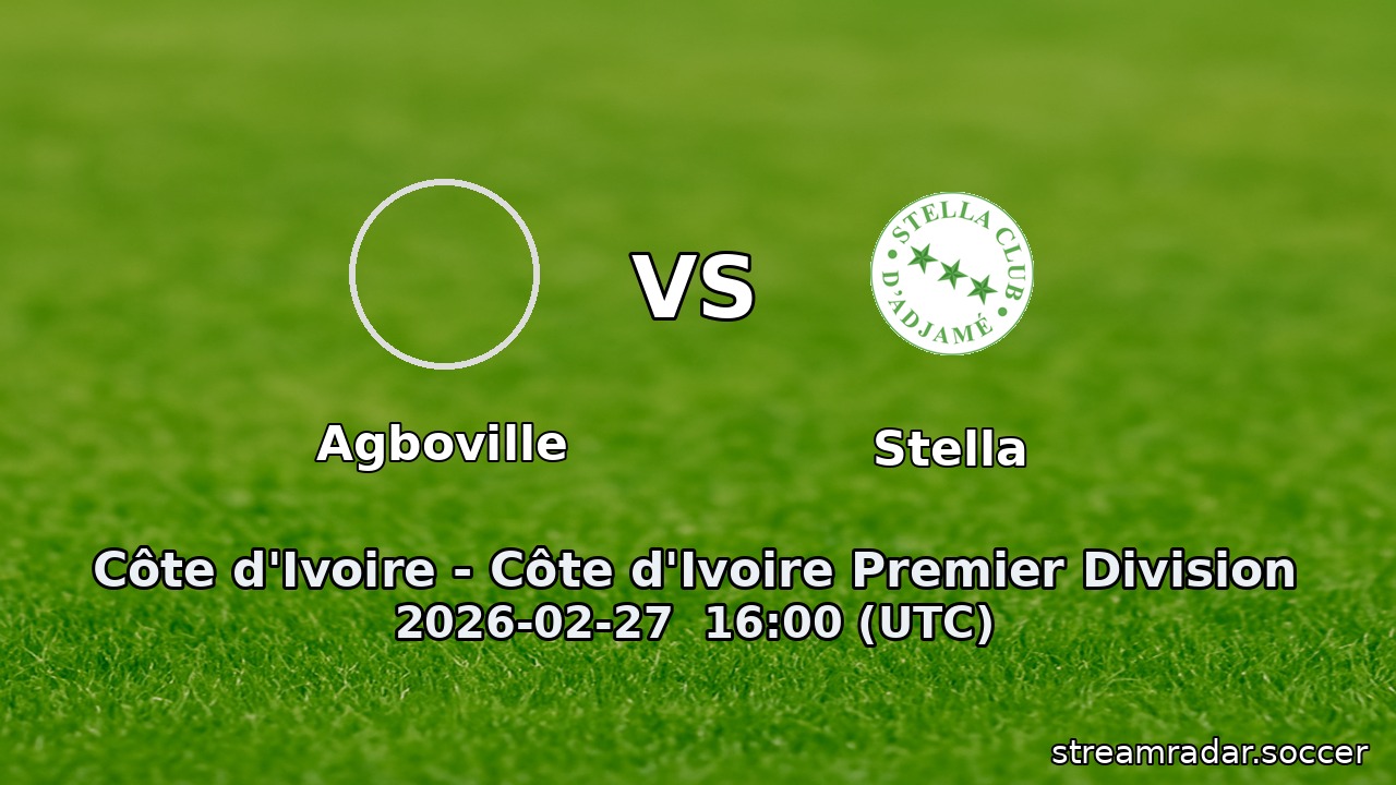 Agboville vs Stella