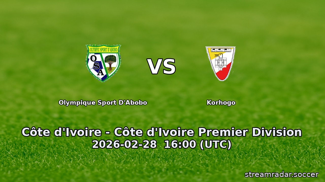 Olympique Sport D'Abobo vs Korhogo
