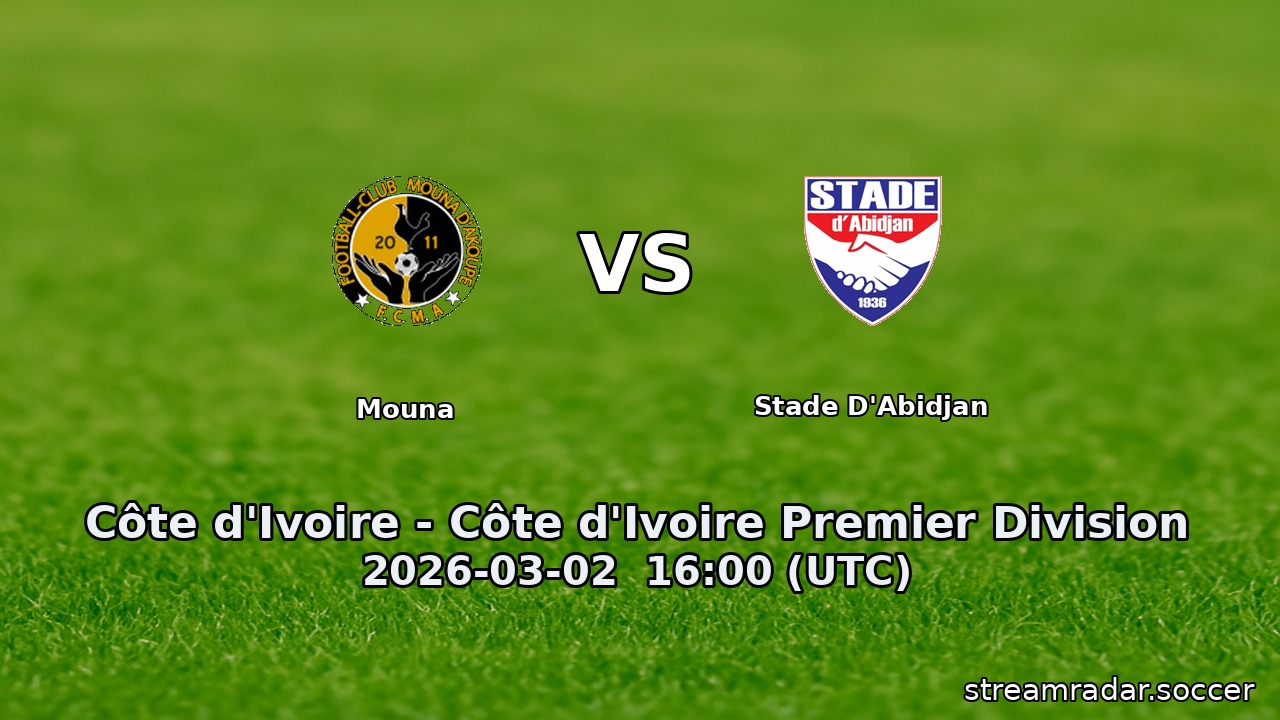 Mouna vs Stade D'Abidjan