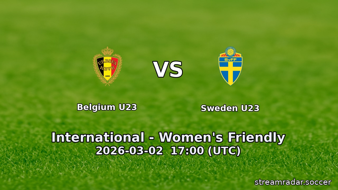Belgium U23 vs Sweden U23