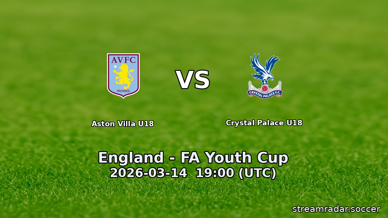 Aston Villa U18 vs Crystal Palace U18