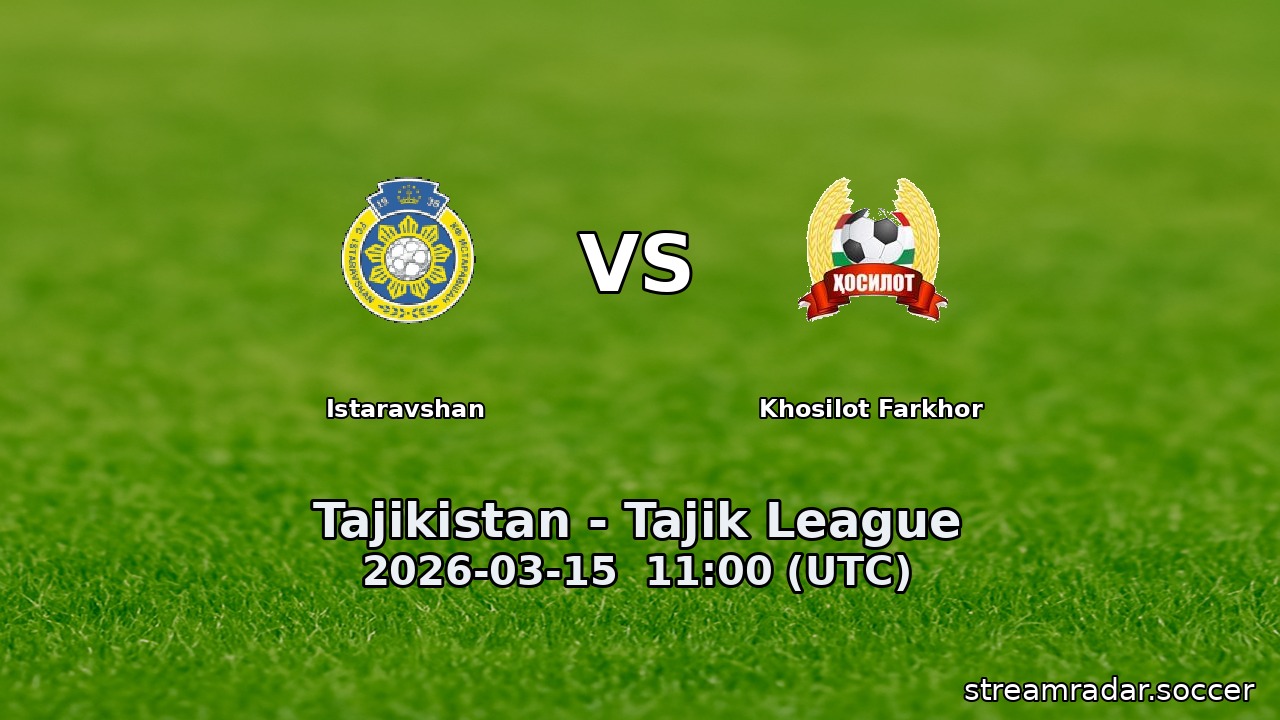 Istaravshan vs Khosilot Farkhor