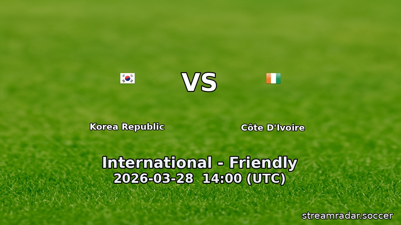 Korea Republic vs Côte D'Ivoire