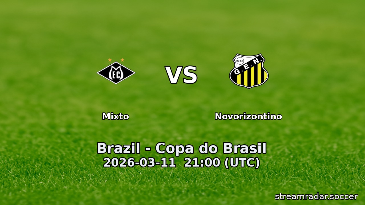 Mixto vs Novorizontino