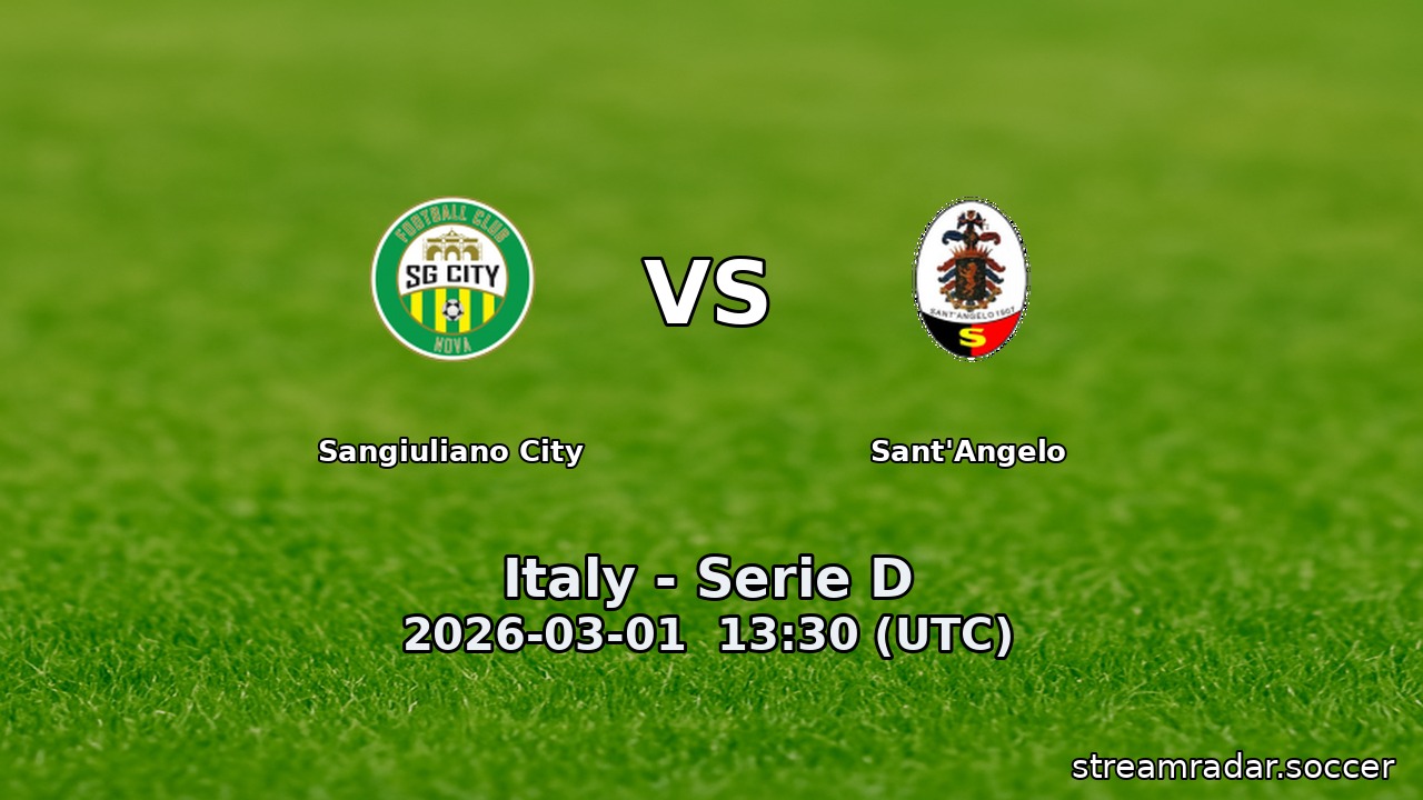 Sangiuliano City vs Sant'Angelo